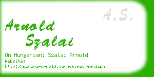 arnold szalai business card